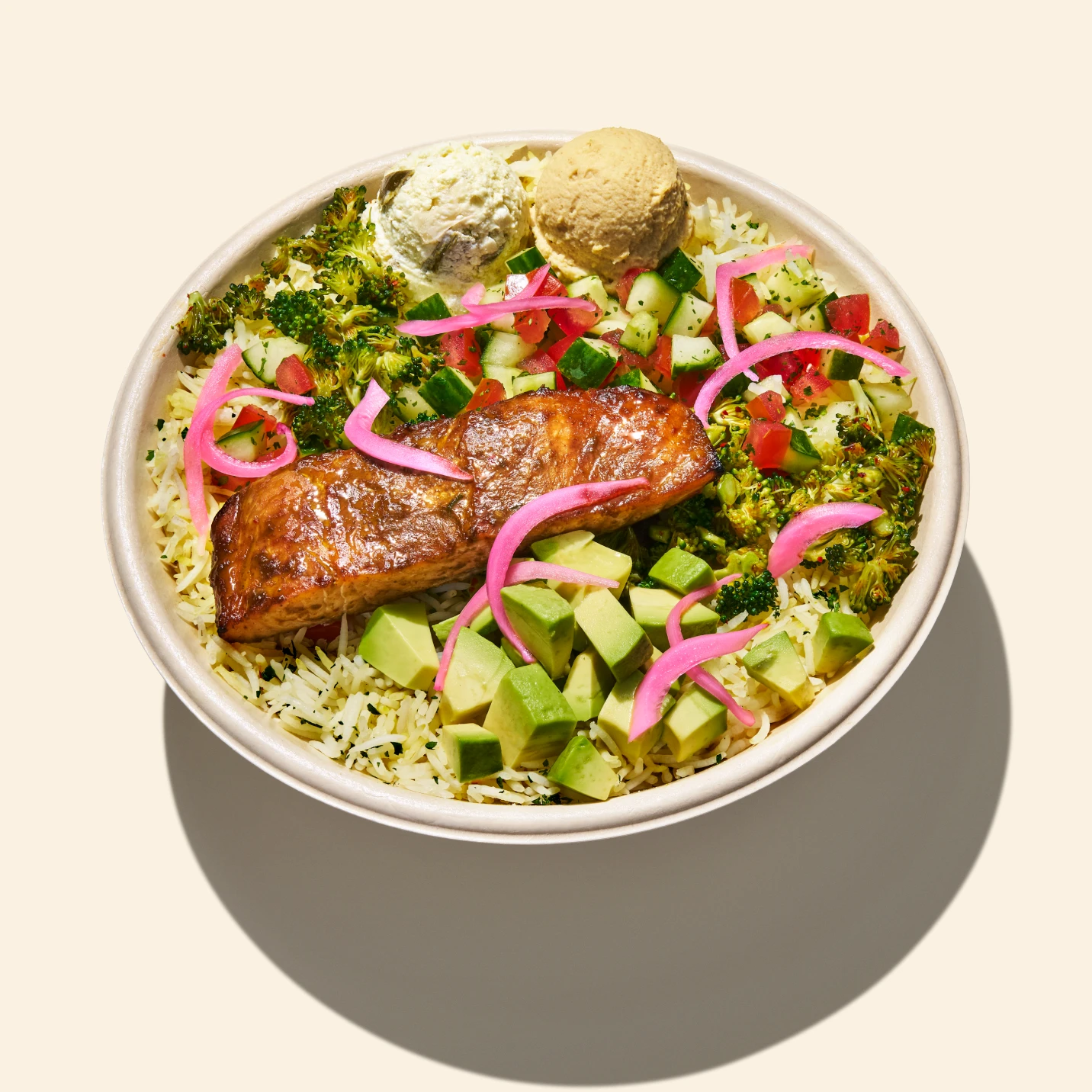 Pomegranate Glazed Salmon Bowl