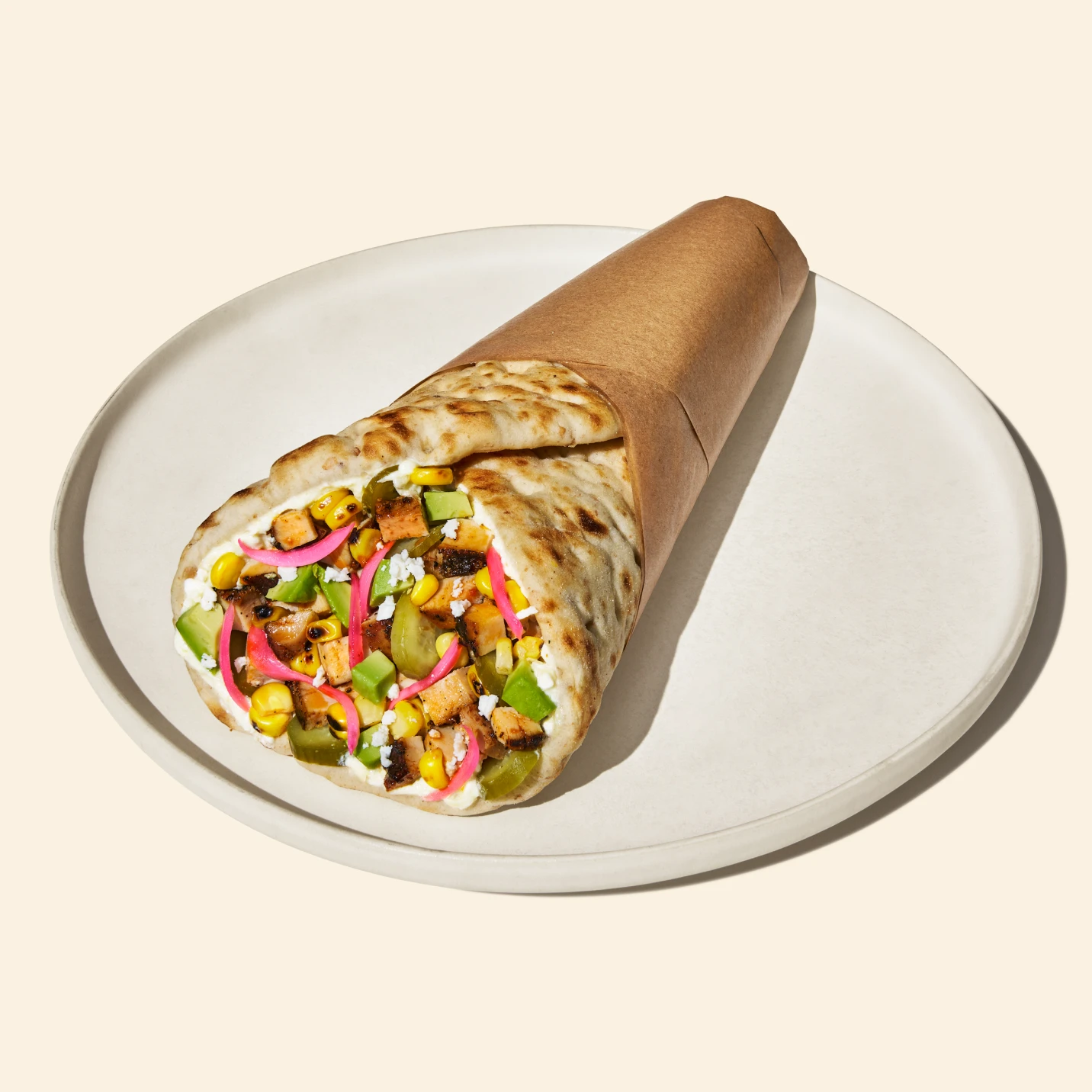 Spicy Chicken + Avocado Pita